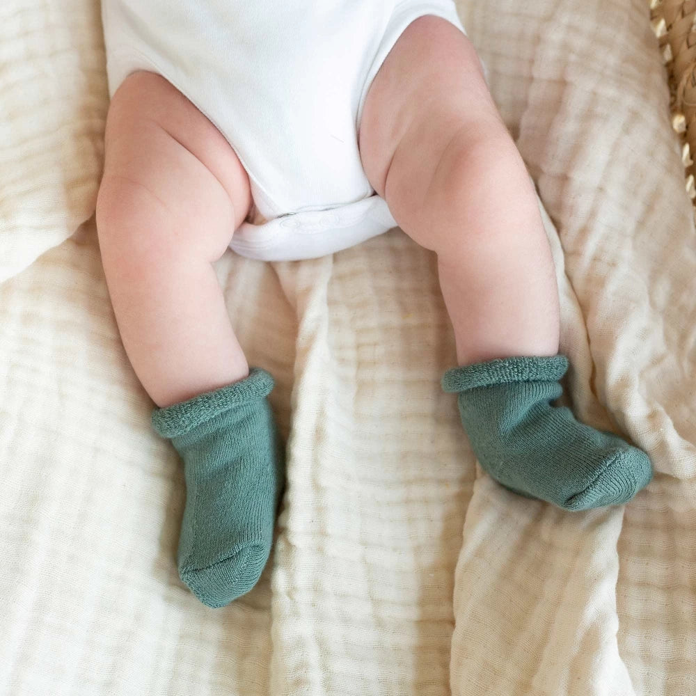 Lot de 3 paires de chaussettes bébé – 0/6 Mois | Sapin, écru, sauge