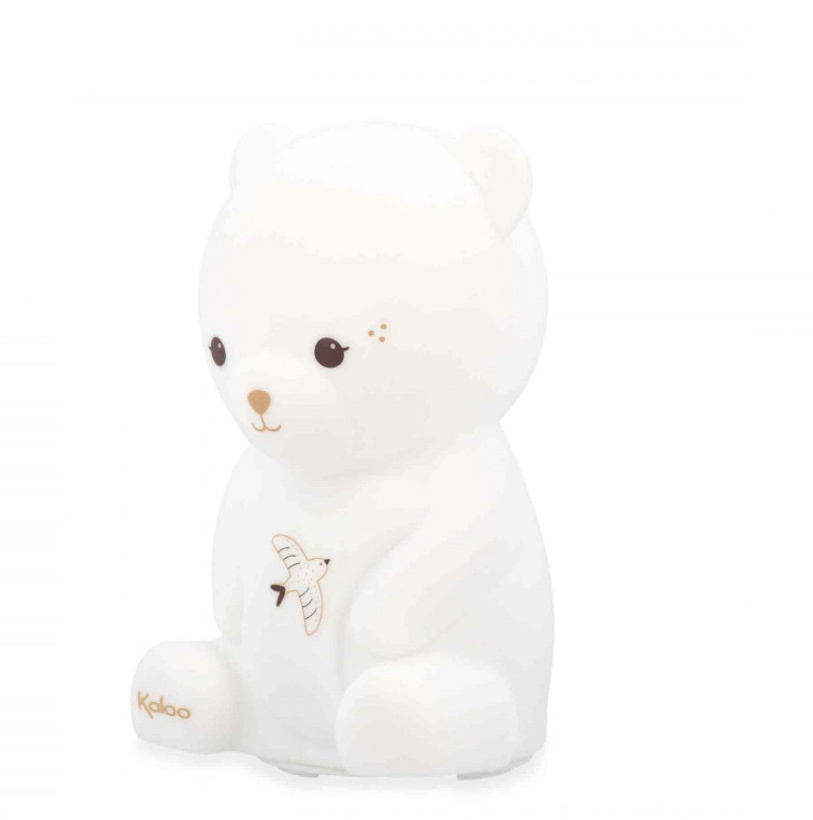 Veilleuse bébé en silicone souple 18 cm. 3 couleurs apaisantes, rechargeable USB et idéale dès la naissance.