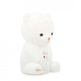 Veilleuse bébé en silicone souple 18 cm. 3 couleurs apaisantes, rechargeable USB et idéale dès la naissance.