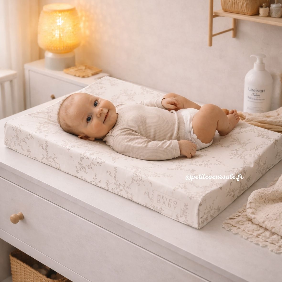 Matelas à langer bébé 50x70 cm imperméable branches MEYCO BABY