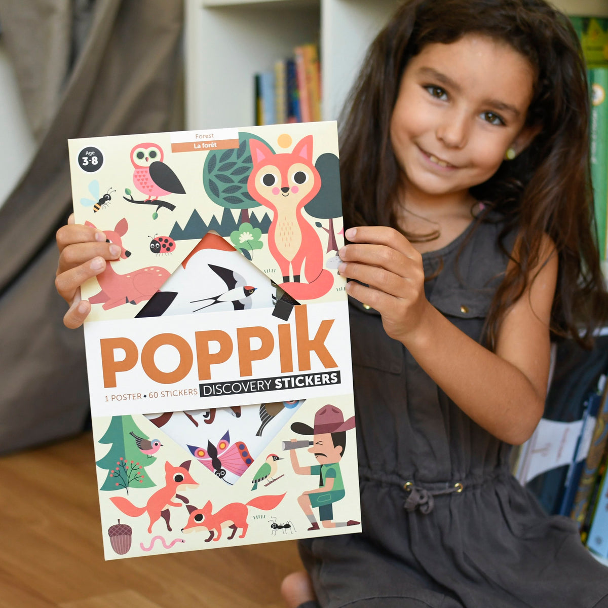  poster interactif foret stickers