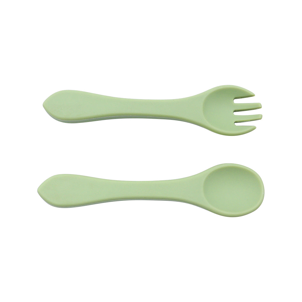 Couverts souples Silicone Olive Petit coeur salé