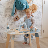 Table d’activités bébé en bois – Jouet d’éveil dès 2 ans - bleue LABEL LABEL