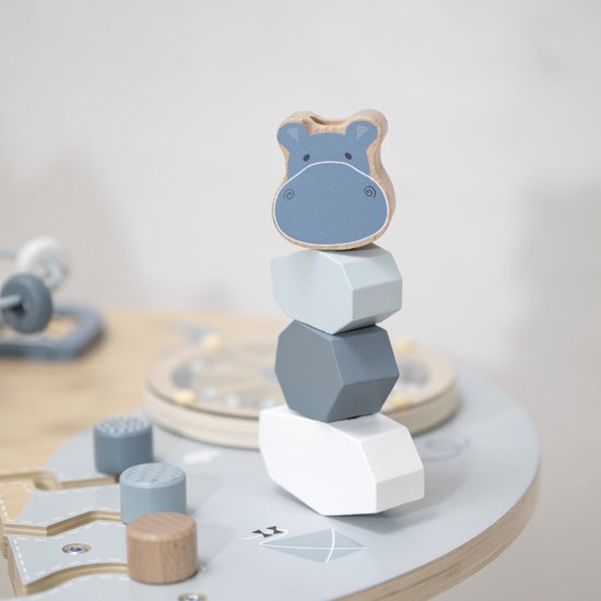 Table d’activités bébé en bois – Jouet d’éveil dès 2 ans - bleue LABEL LABEL