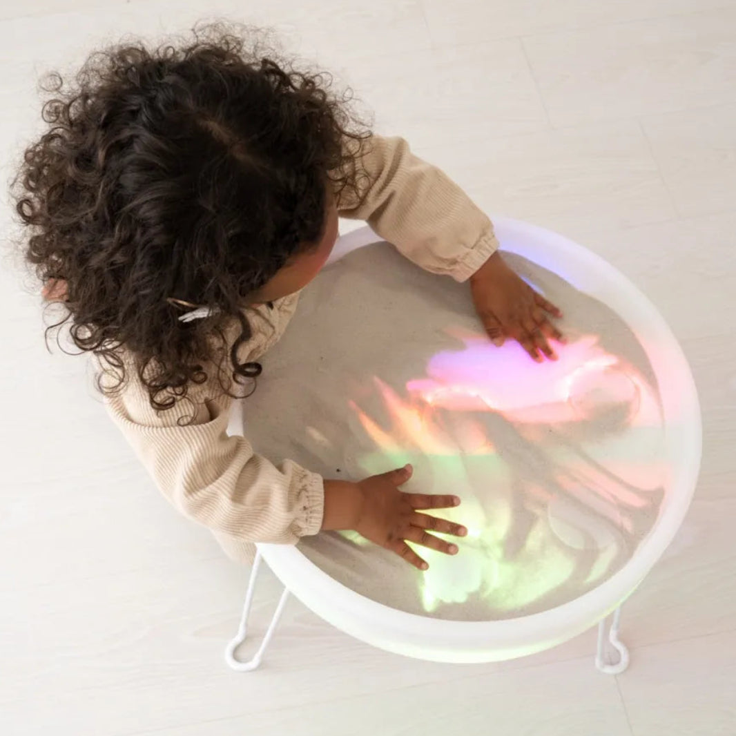 Table Sensorielle Lumineuse Lumi'Sense – 8 Couleurs LED – Crème ✨ BO JUNGLE