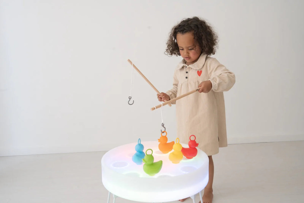 Table Sensorielle Lumineuse Lumi'Sense – 8 Couleurs LED – Crème ✨ BO JUNGLE