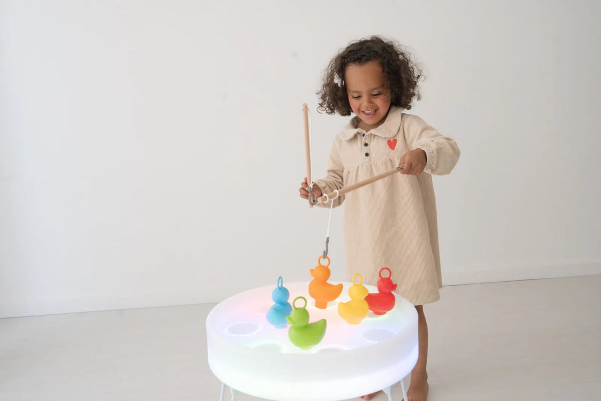 Table Sensorielle Lumineuse Lumi'Sense – 8 Couleurs LED – Crème ✨ BO JUNGLE