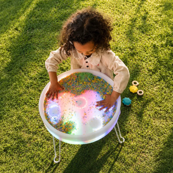 Table Sensorielle Lumineuse Lumi'Sense – 8 Couleurs LED – Crème ✨ BO JUNGLE