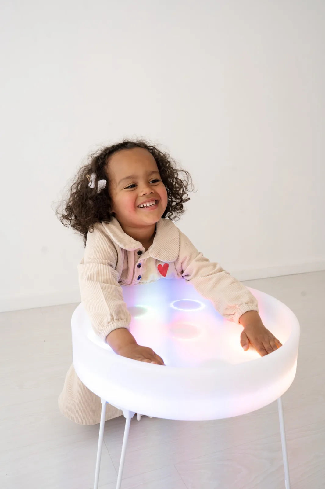 Table Sensorielle Lumineuse Lumi'Sense – 8 Couleurs LED – Crème ✨ BO JUNGLE