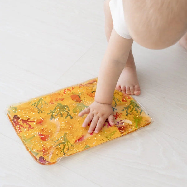 Tablette Sensorielle Liquide Sable Doré – Un coucher de soleil au bout des doigts ! 🌅✨ BO JUNGLE