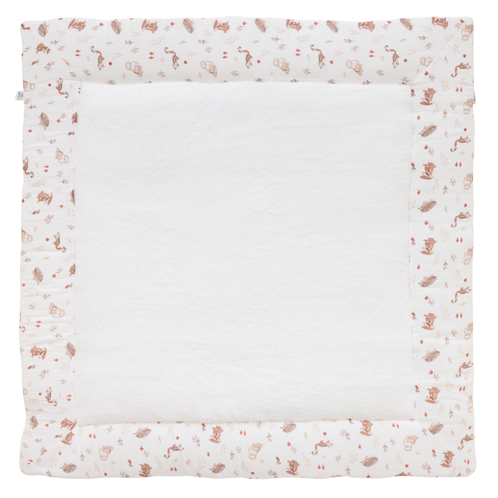 Tapis de parc bébé 100x100 coton ambiance naturelle
