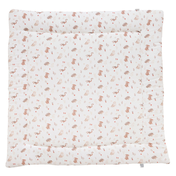 Tapis de jeu bébé tons beige et mocha style mixte