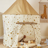 Tente de jeu bébé Pop-Up Dots – Beige caramel BIECO