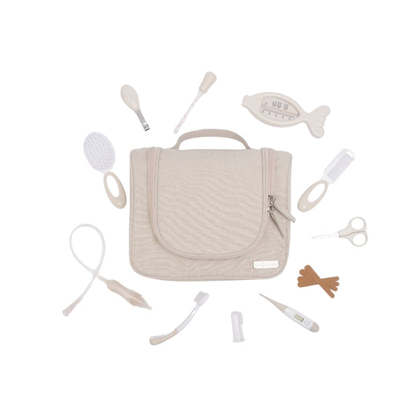 Trousse toilette bébé lavable en machine coloris Dune mixte